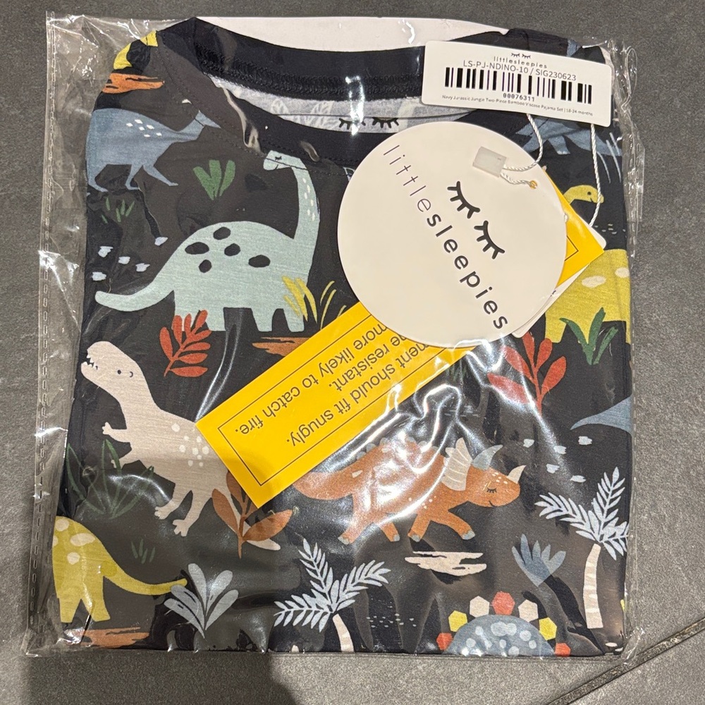 Little Sleepies Dinosaur Print Set